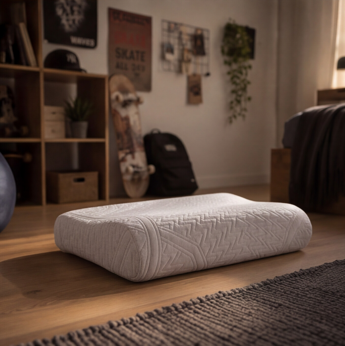 Latex Pillow with Neck Support for Ages 8-15